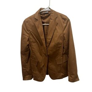 Akris Punto Classic Camel Color Blazer Size 8